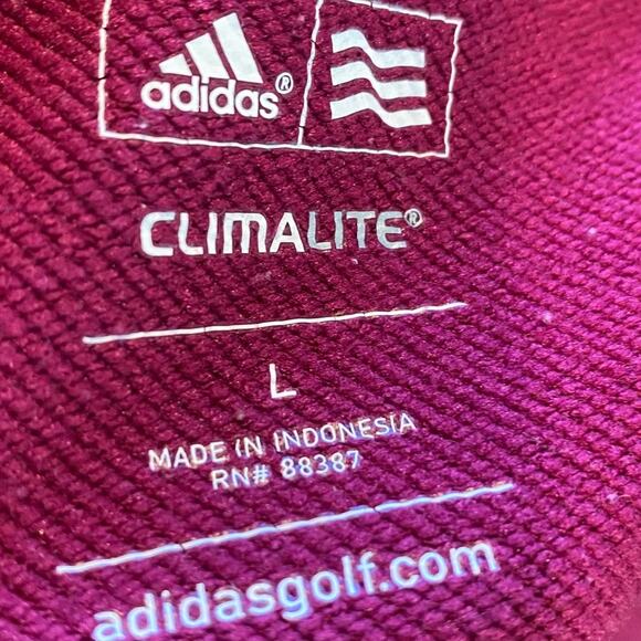 Adidas Climalite Full Zip Athletic Jacket Berry L - Picture 5 of 6